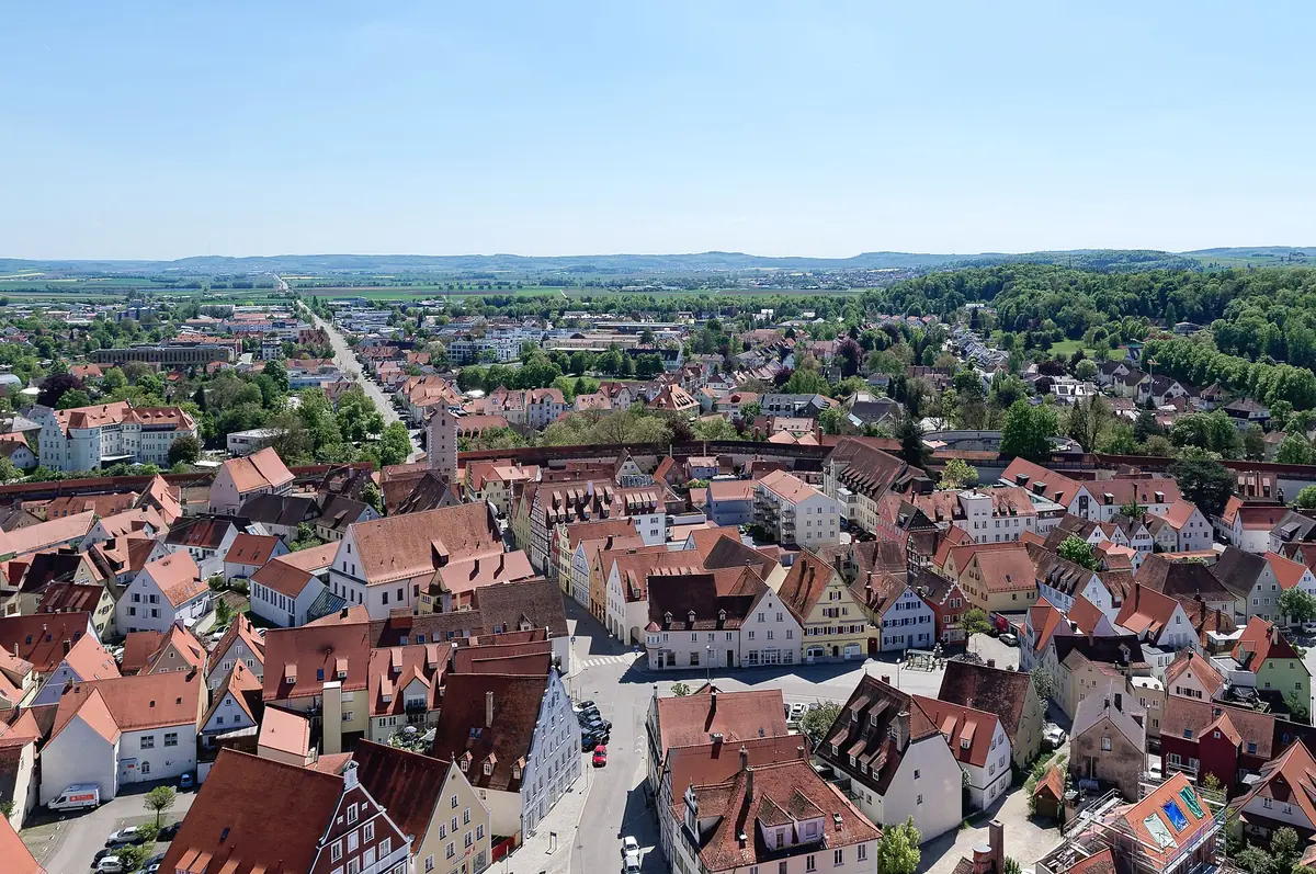 Blick vom Turm Daniel über Nördlingen